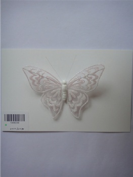 six style white silk butterflies