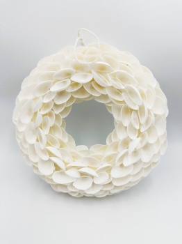 White Shell Wreath & Ball & Cone