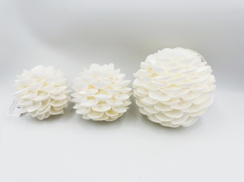 White Shell Wreath & Ball & Cone