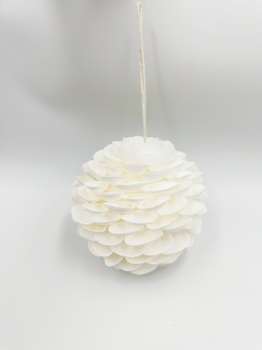 White Shell Wreath & Ball & Cone