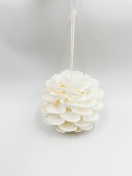 White Shell Wreath & Ball & Cone