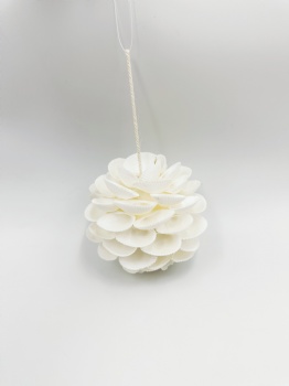 White Shell Wreath & Ball & Cone