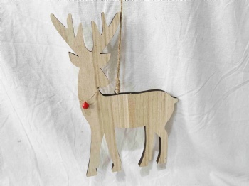 Wooden Reindeer Hanger