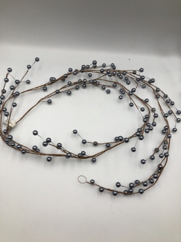 183cm berry garland grey & red