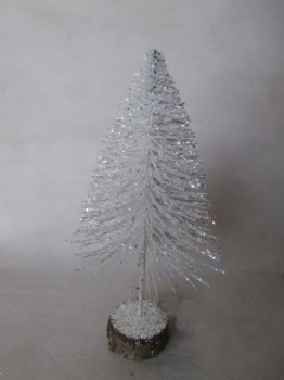 pine needle high silver+ snow round tree  30cm & 15cm