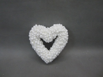 silver heart wreath 33x33cm & 21x19cm