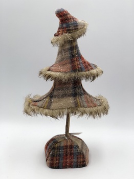 cream+ red+blue plaid lint tree (two size)