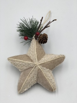 star, heart, ball hanger with pine needle