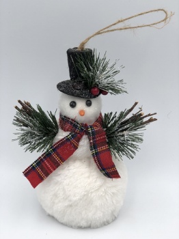 two color snowman hanger (size: h=19cm)