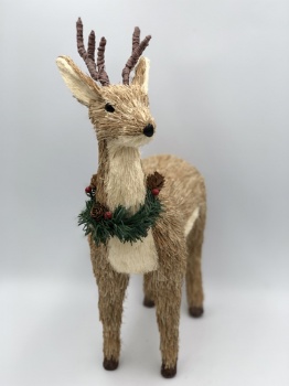 brown grass stand reindeer (size: h=42cm)