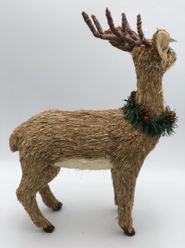 brown grass stand reindeer (size: h=42cm)