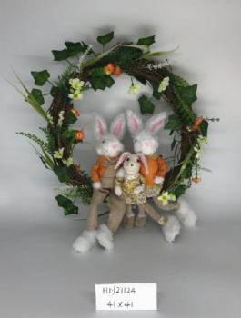 Easter Rabbit & Bunny Wreath Hanger