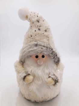 Red Black Grid & White fur Gnomes