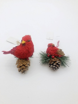 Christmas Red Birds Hanger & Sticker
