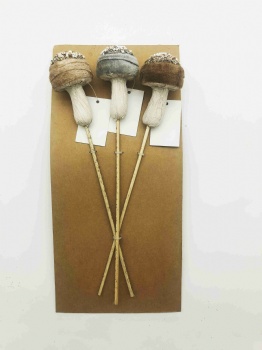 Snowman Pick, Christmas Hat Pick, Mushroom Pick