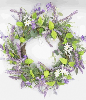 Purple Flower Wreath