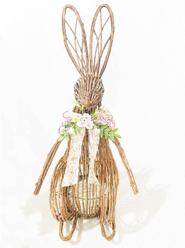 Natural Rattan Rabbit Standing