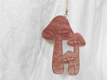 Wooden Mushroom Decoration