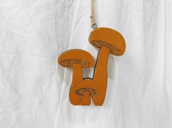 Wooden Mushroom Decoration
