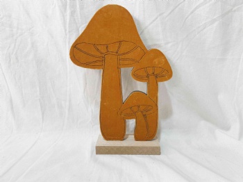 Wooden Mushroom Decoration