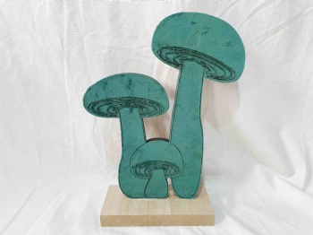 Wooden Mushroom Decoration