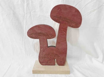 Wooden Mushroom Decoration