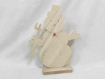 Wooden Snowman Decoration