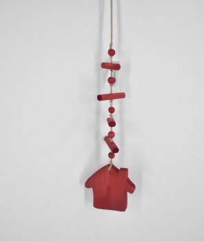 Wooden Hanger Decoration Red Color