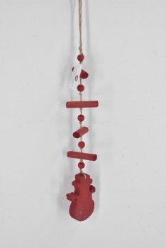 Wooden Hanger Decoration Red Color