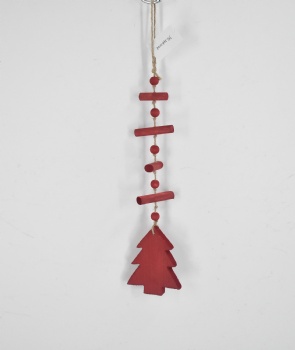 Wooden Hanger Decoration Red Color