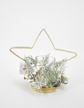 Christmas Wire Candle Holder Decoration