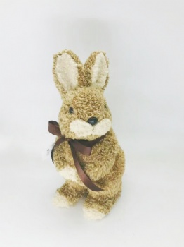 Brown Artificial Fur Bunny